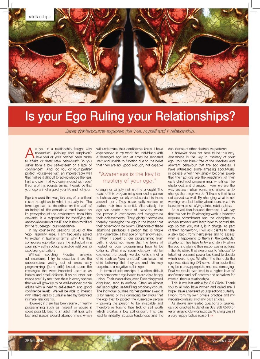 Is your ego runing your Relationships Psychologist Cape Town Is your ego runing your Relationships Psychologist Cape Town